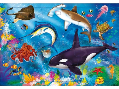 Пазл на подложке "В море" (24 дет.) Пазл на подложке "В море" (24 дет.)