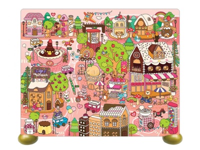 Пазл на подставке "Сладкая деревня" (80 дет.) Пазл на подставке "Сладкая деревня" (80 дет.)