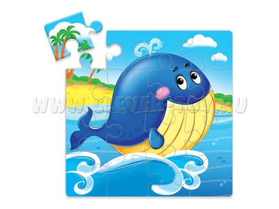 Пазл "Животные. Кит" (16 дет.) Пазл "Животные. Кит" (16 дет.)