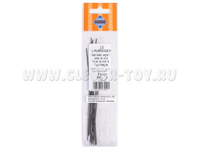 Набор из 12 пилок по дереву и пластику для ручного лобзика Pebaro (зуб 0) Набор из 12 пилок по дереву и пластику для ручного лобзика Pebaro (зуб 0)