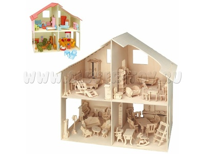 Заготовка "Кукольный домик с мебелью" Заготовка "Кукольный домик с мебелью"