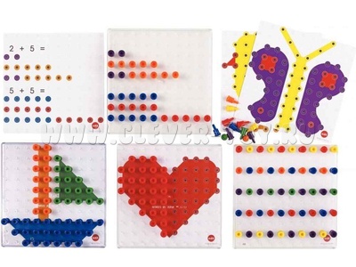 Мозаика Peg Board прозрачный (6 цветов, 4 доски, 600 деталей, 15 карт) Мозаика Peg Board прозрачный (6 цветов, 4 доски, 600 деталей, 15 карт)