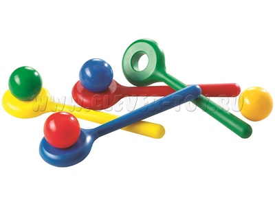 Набор "Поймай шарик" (4 лопатки, 4 шарика) Набор "Поймай шарик" (4 лопатки, 4 шарика)