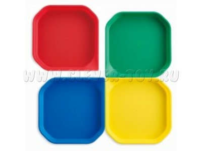 Игровая система Fun2 Play. 4 лотка для активных игр (25*25*2см, 4 цвета) Игровая система Fun2 Play. 4 лотка для активных игр (25*25*2см, 4 цвета)