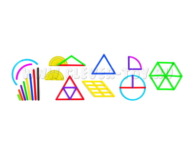 Счетные палочки "Геостикс" с карточками заданий (100 шт., 2 транспортира, 16 карточек) Счетные палочки "Геостикс" с карточками заданий (100 шт., 2 транспортира, 16 карточек)