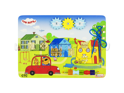 Бизиборд "Где живут коты" (25*35 см, серия "Три кота") Бизиборд "Где живут коты" (25*35 см, серия "Три кота")