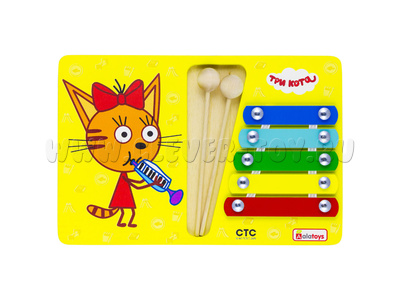 Металлофон "Карамелька" (5 планок, серия "Три кота") Металлофон "Карамелька" (5 планок, серия "Три кота")