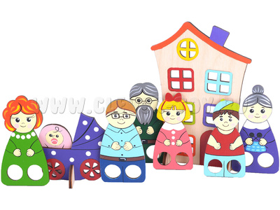 Пальчиковый набор "Семейка" (дерево) Пальчиковый набор "Семейка" (дерево)