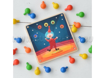 Карточка "Жонглер" для набора "Деревянная мозаика" Карточка "Жонглер" для набора "Деревянная мозаика"