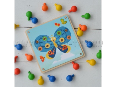 Карточка "Бабочка" для набора "Деревянная мозаика" Карточка "Бабочка" для набора "Деревянная мозаика"