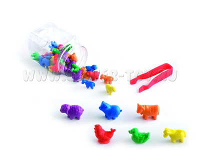 Счетный материал "Животные фермы" (6 видов, 6 цветов, 36 шт.) Счетный материал "Животные фермы" (6 видов, 6 цветов, 36 шт.)