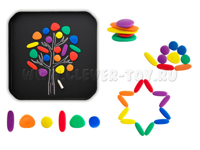 Набор "Радужные камешки" (36шт, в контейнере) Набор "Радужные камешки" (36шт, в контейнере)