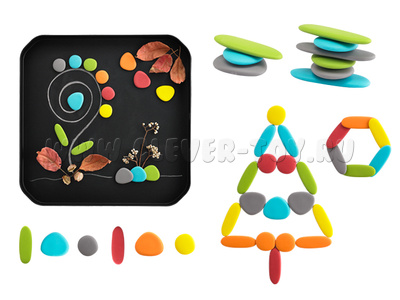 Набор "Радужные камешки. Природные цвета" (36шт, в контейнере) Набор "Радужные камешки. Природные цвета" (36шт, в контейнере)