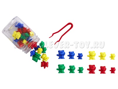 Счетный материал "Мини Мишки с рюкзаками" (60 шт, в контейнере) Счетный материал "Мини Мишки с рюкзаками" (60 шт, в контейнере)