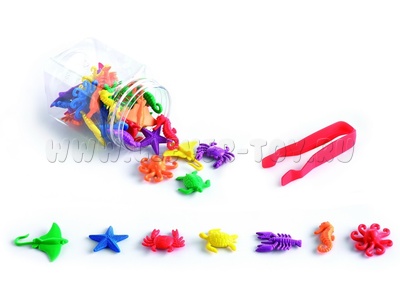 Счетный материал "Морские животные" (7 видов, 6 цветов, 42 шт) Счетный материал "Морские животные" (7 видов, 6 цветов, 42 шт)