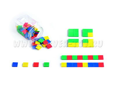 Счетный материал "Плитки" (25*25*5 мм, 4 цвета, 100 шт.) Счетный материал "Плитки" (25*25*5 мм, 4 цвета, 100 шт.)