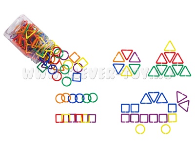 Счетный материал "Звенья фигурные" (3 вида, 6 цветов, 144 шт, в контейнере) Счетный материал "Звенья фигурные" (3 вида, 6 цветов, 144 шт, в контейнере)