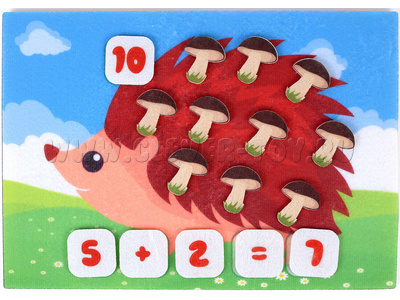 Ежик. Состав числа (фетр) Ежик. Состав числа (фетр)