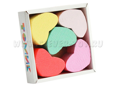 Логический набор "Сердечки" (дерево, 5 дет.) Логический набор "Сердечки" (дерево, 5 дет.)