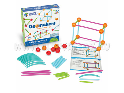 Игровой набор "Погружение в геометрию СТЕМ с карточками" (58 элементов) Игровой набор "Погружение в геометрию СТЕМ с карточками" (58 элементов)