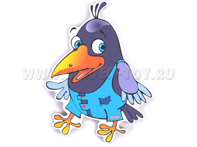 Персонаж малый Галчонок Каррчик (крепление на Коврограф и магн. основу) Персонаж малый Галчонок Каррчик (крепление на Коврограф и магн. основу)