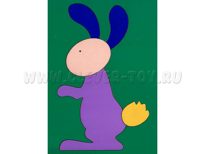 Мозаика "Сложи картинку. Зайчик" (5 деталей) Мозаика "Сложи картинку. Зайчик" (5 деталей)