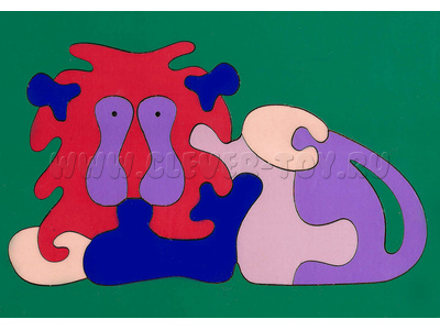 Мозаика "Сложи картинку. Лев" (10 деталей) Мозаика "Сложи картинку. Лев" (10 деталей)