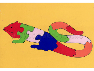 Мозаика "Сложи картинку. Ящерица" (10 деталей) Мозаика "Сложи картинку. Ящерица" (10 деталей)