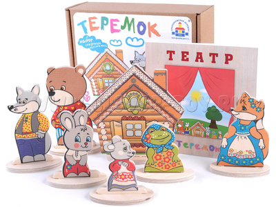 Набор деревянный "Персонажи сказки Теремок" Набор деревянный "Персонажи сказки Теремок"