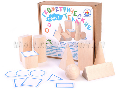 Набор деревянный "Геометрические тела" 8 деталей Набор деревянный "Геометрические тела" 8 деталей