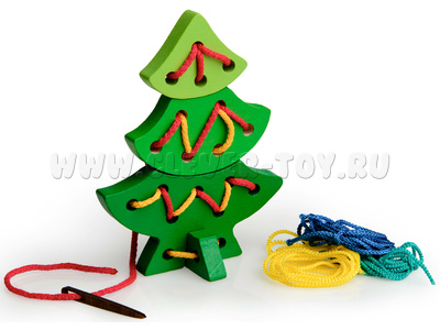 Шнуровка деревянная "Елочка нарядная" Шнуровка деревянная "Елочка нарядная"