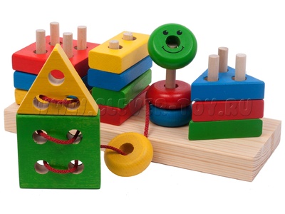 Конструктор деревянный Геометрик (16 деталей) Конструктор деревянный Геометрик (16 деталей)