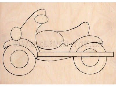 Мозаика "Сложи картинку. Мотоцикл" (бесцветная) Мозаика "Сложи картинку. Мотоцикл" (бесцветная)