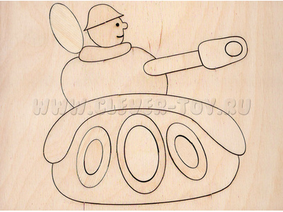 Мозаика "Сложи картинку. Танк" (бесцветная) Мозаика "Сложи картинку. Танк" (бесцветная)