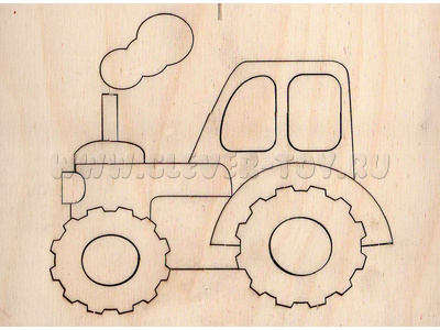 Мозаика "Сложи картинку. Трактор" (бесцветная) Мозаика "Сложи картинку. Трактор" (бесцветная)