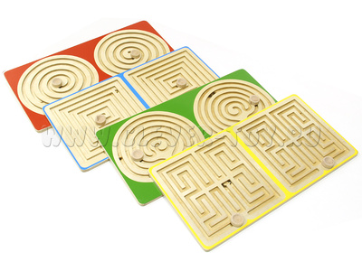 Комплект из 4 дидактических лабиринтов (большие) Комплект из 4 дидактических лабиринтов (большие)
