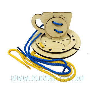 Шнуровка "Чашка с блюдцем" 7 деталей