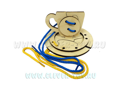 Шнуровка "Чашка с блюдцем" 7 деталей Шнуровка "Чашка с блюдцем" 7 деталей