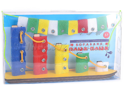 Кораблик Плюх-Плюх (флажки: красн, жел, зел, син, бел цветов по 5 шт)