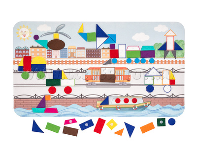 Коврик-мозаика "Большой город" (фетр) Коврик-мозаика "Большой город" (фетр)