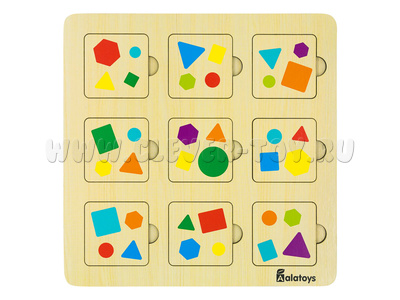 Игра "Мемори. Геометрические фигуры" (21*21 см, 9 ячеек) Игра "Мемори. Геометрические фигуры" (21*21 см, 9 ячеек)