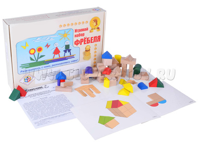 Игровой набор Фребеля "Конструктор деревянный без соединений-1" (серия "Эксперимент") Игровой набор Фребеля "Конструктор деревянный без соединений-1" (серия "Эксперимент")