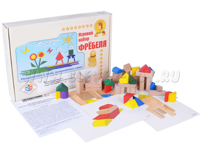 Игровой набор Фребеля "Конструктор деревянный без соединений-2" (серия "Эксперимент") Игровой набор Фребеля "Конструктор деревянный без соединений-2" (серия "Эксперимент")