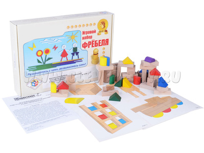 Игровой набор Фребеля "Конструктор деревянный без соединений-3" (Серия "Эксперимент") Игровой набор Фребеля "Конструктор деревянный без соединений-3" (Серия "Эксперимент")
