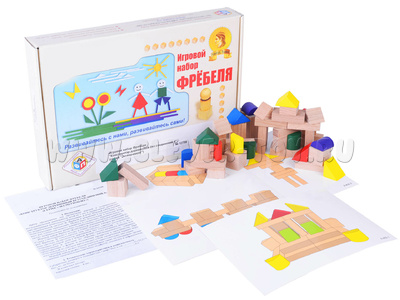 Игровой набор Фребеля "Конструктор деревянный без соединений-4" (Серия "Эксперимент") Игровой набор Фребеля "Конструктор деревянный без соединений-4" (Серия "Эксперимент")
