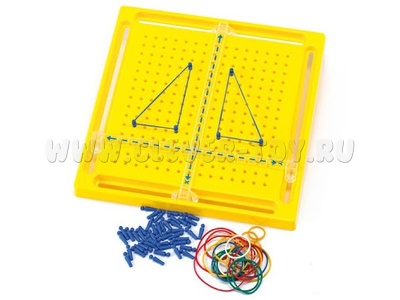 Набор "Гео-мозаика с осями X-Y" (24,5*24,5см, 50 колышков, 20 лент, 1 доска) Набор "Гео-мозаика с осями X-Y" (24,5*24,5см, 50 колышков, 20 лент, 1 доска)