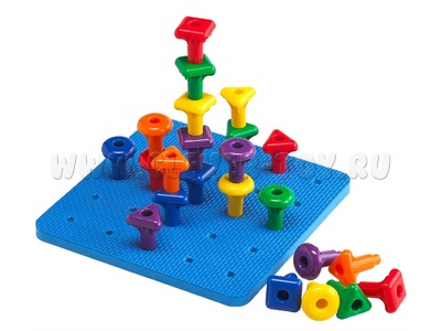 Мозаика Peg Board большая (планшет, 36 штырьков) Мозаика Peg Board большая (планшет, 36 штырьков)