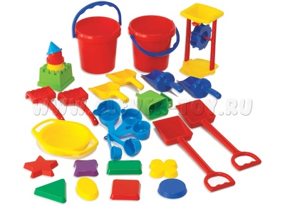 Принадлежности для игр с песком. Набор для группы (30 предметов) Принадлежности для игр с песком. Набор для группы (30 предметов)
