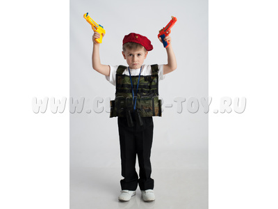 Костюм "Боец спецназа" (бронежилет + берет) Костюм "Боец спецназа" (бронежилет + берет)