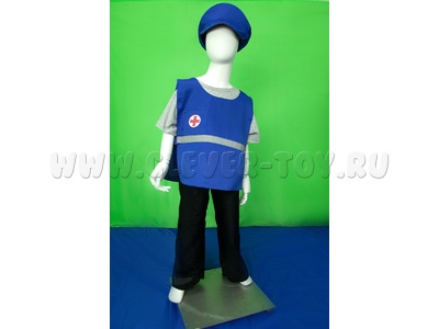 Костюм "Водитель скорой помощи" (накидка + фуражка) Костюм "Водитель скорой помощи" (накидка + фуражка)